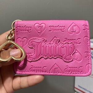 Juicy Couture Upgrade U Card Case Key Fob Wallet Juicy Pink